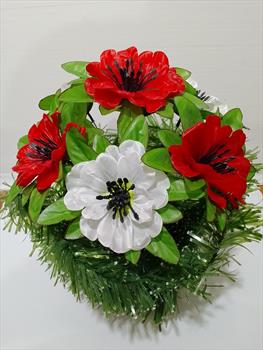 Вазон с фиалками К02