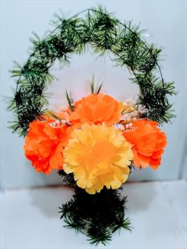 Корзина с пионами К497