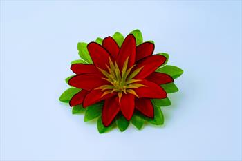 Голова георгина бархатного с листом Г01