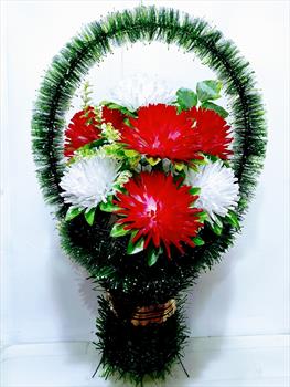 Корзина с хризантемами К672