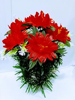 Вазон с клематисами К252