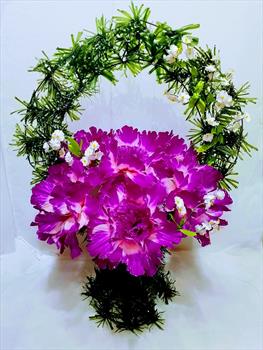 Корзина с пионами К274