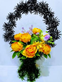 Корзина с пионами К287