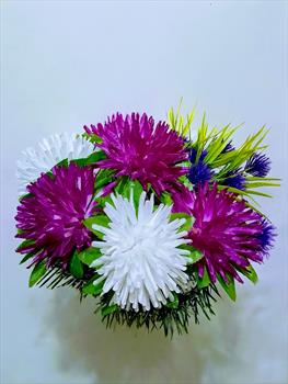 Вазон с хризантемами К17